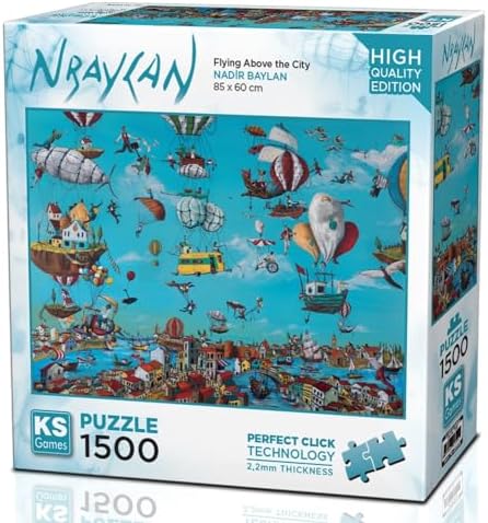 1500 Parça Şehrin Üzerinde Uçmak Puzzle