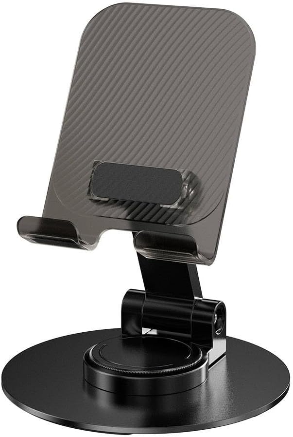 MS-14 Taşınabilir Katlanabilir 360 Dönebilen Karbon Çelik Tasarımlı Telefon ve Tablet Standı, Siyah
