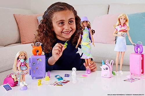 Seyahatte Chelsea Bebek ve Aksesuarları oyuncakları, Chelsea™ bebek ve aksesuarları, yavru köpeğiyle seyahat seti HJY17