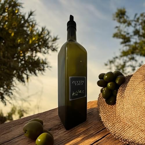 1 Litre Kapasiteli Şık Cam Zeytinyağı Şişesi –Zarif Tasarım, Zeytinyağınızı Taze Tutmanın En Doğal Yolu