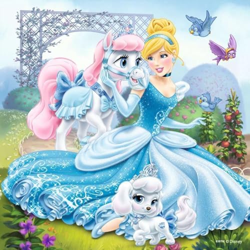 Puzzle 3x49 Parça Belle Cindirella Rapunzel Renkli 6+