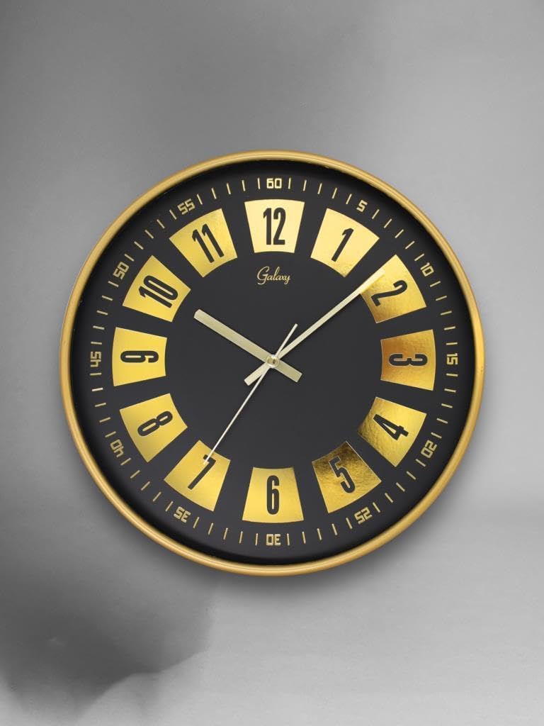 Galaxy D-218-A-12 Parçalı Kadran 30 CM Sessiz Akar Duvar Saati
