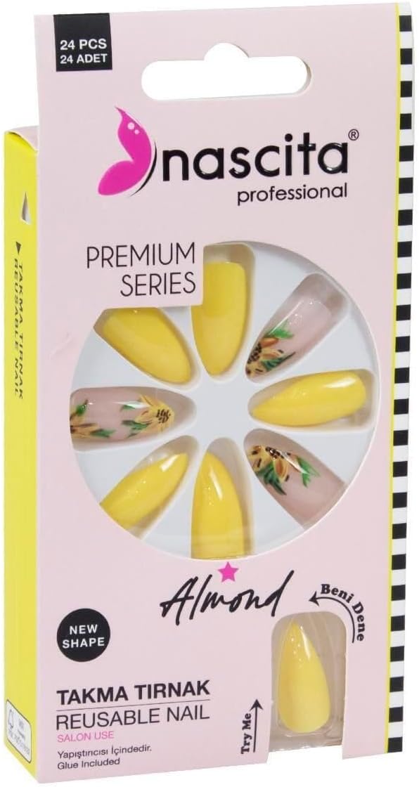 24'lü Almond Renkli Takma Tırnak - 153