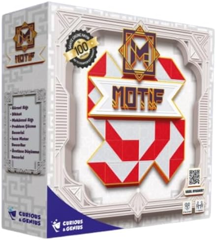 Curious&Genius Motif Akıl ve Zeka Oyunu, Tazof Turnuva Kutu Oyunu, Görsel Algı, El Göz Koordinasyonu, Mekansal Algı, Problem Çözme, 6 yaş ve üzeri