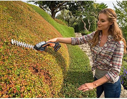 WG801E.5 20Volt 2.0Ah. Li-ion Şarjlı Profesyonel Avuç İçi Çim Kesme, Çit Budama/Çapalama