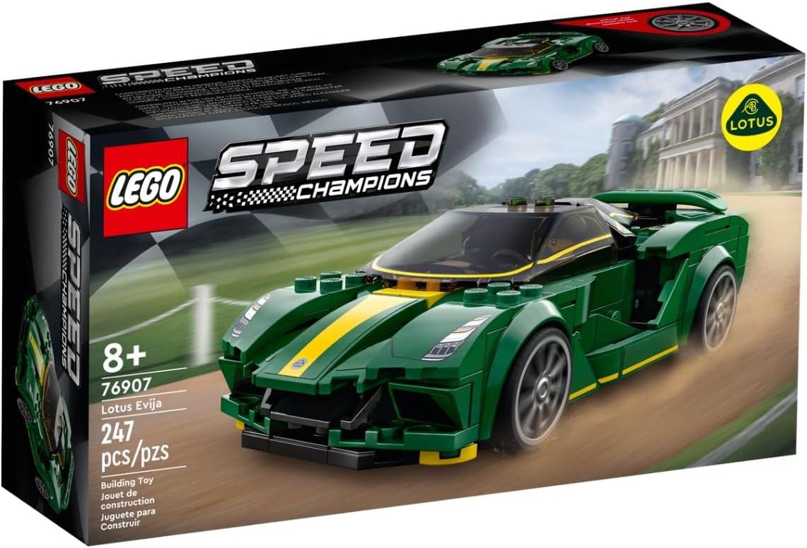 Speed Champions Evija 76907-8 Yaş ve Üzeri Çocuklar ve Araba Meraklıları için Harika bir Oyuncak Yapım Seti (247 Parça)