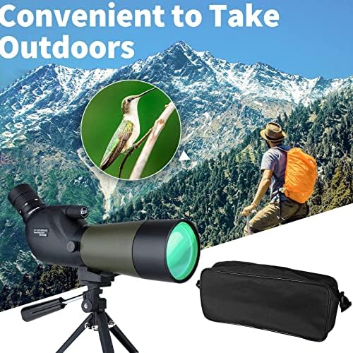 20-60x60mm Su Geçirmez Darbeye Dayanıklı Spotting Kapsam ve Digiscoping Adaptörü BAK4 Prizmalar Hedef Çekim Avcılık Kuş Gözlemciliği Yaban Hayatı Manzara