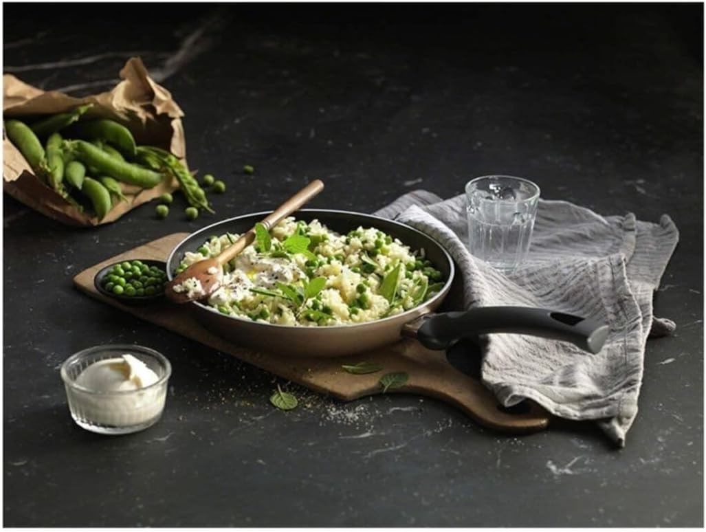 Amalfi Teflon Kaplama 20 Cm Izgara Tava Şampanya Köpüğü