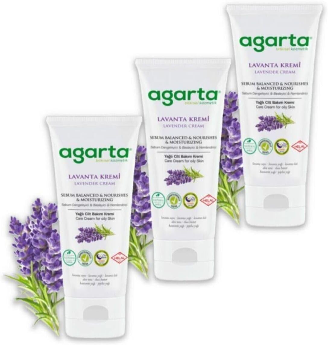 3 Adet Doğal Lavanta Cilt Bakım Kremi 75 ml