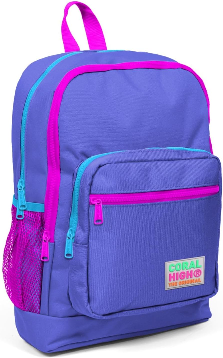 Dört Bölmeli Mor Desenli İlkokul Çantası 23703