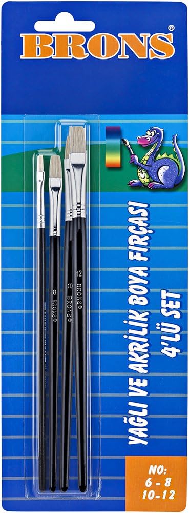 Yağli Ve Akrilik Boya Firça Seti 4 Lü Br-522