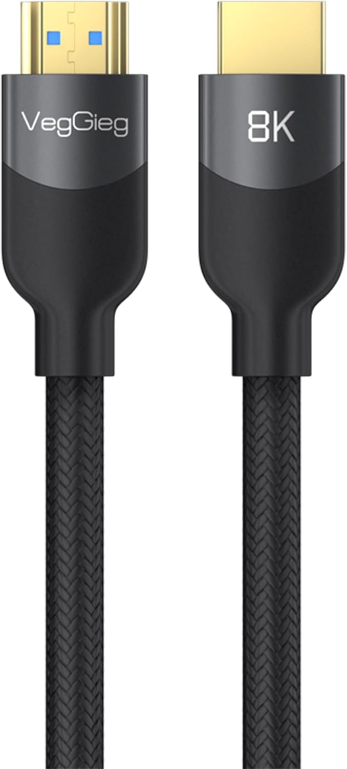 Premium 8K 60Hz 4K 120Hz HDCP ARC HDR Örgülü HDMI 2.1 Kablo 3 Metre