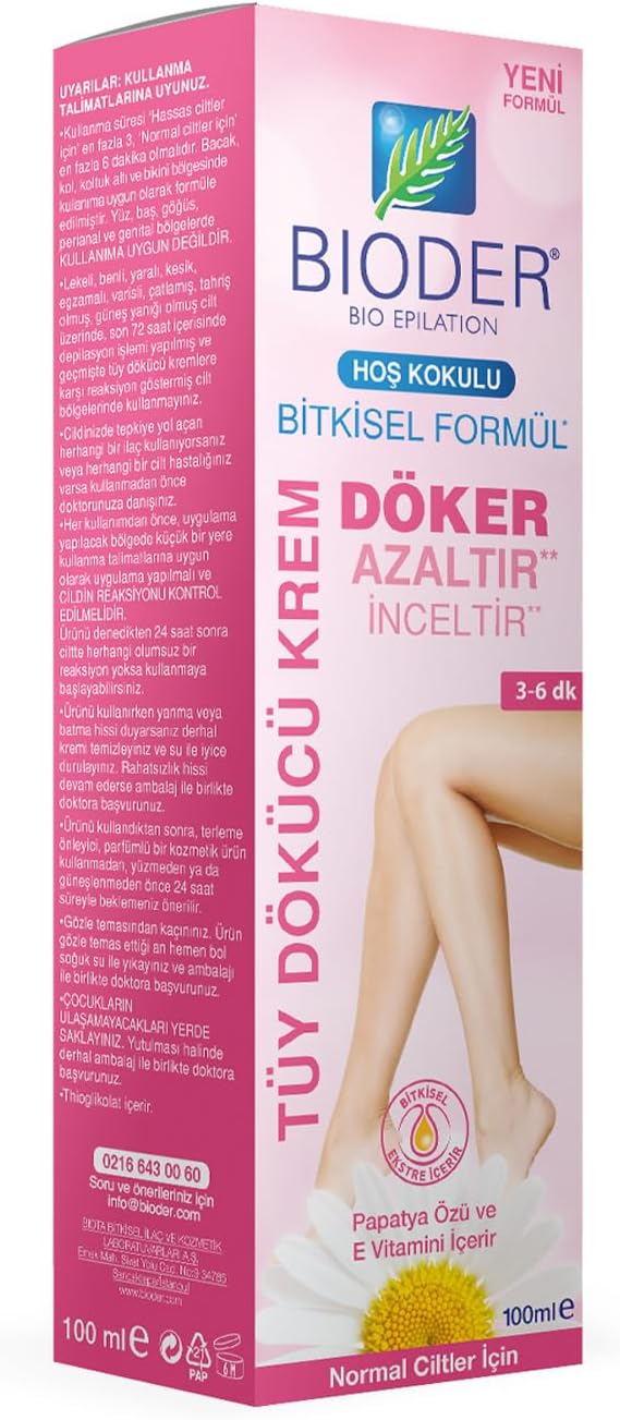 Bioder Normal Ciltler İçin Tüy Dökücü Krem 100 ml