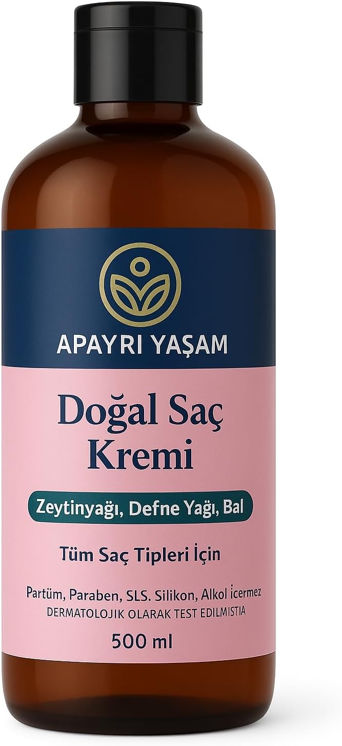 Zeytinyağı Defne Yağı Bal Özlü Tüm Saç Tipleri İçin Doğal Saç Kremi 500 ML