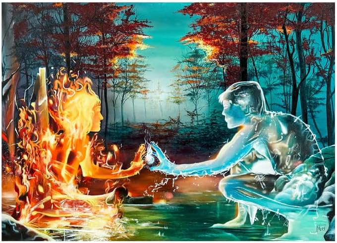 1000 Parça Puzzle - FIRE AND WATER (ATEŞ VE SU)