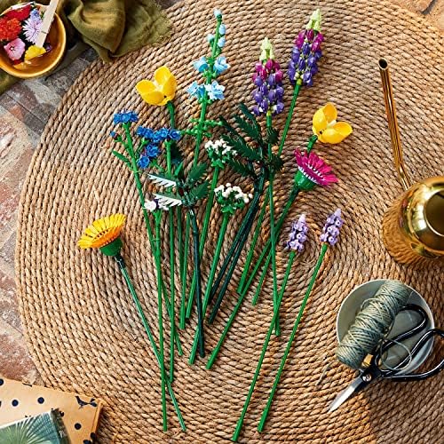 Kır Çiçekleri Buketi Seti, Gelincik ve Lavanta İçeren Yapay Çiçekler, Yetişkinlere Yönelik Hobi, Ev Dekoru, Kadın ve Erkekler İçin Hediye, Botanik Koleksiyonu 10313