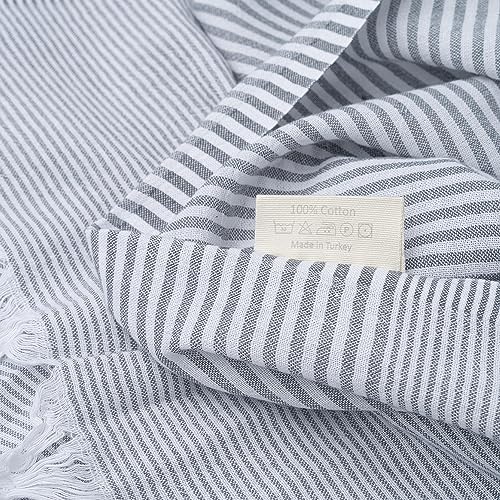 Soley | Stripe |%100 Doğal Pamuklu Gri