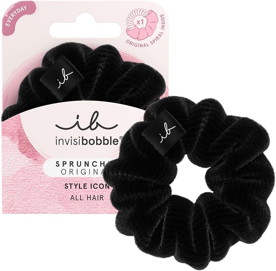 Sprunchie Siyah Kadiye Kumaşlı Saç Tokası