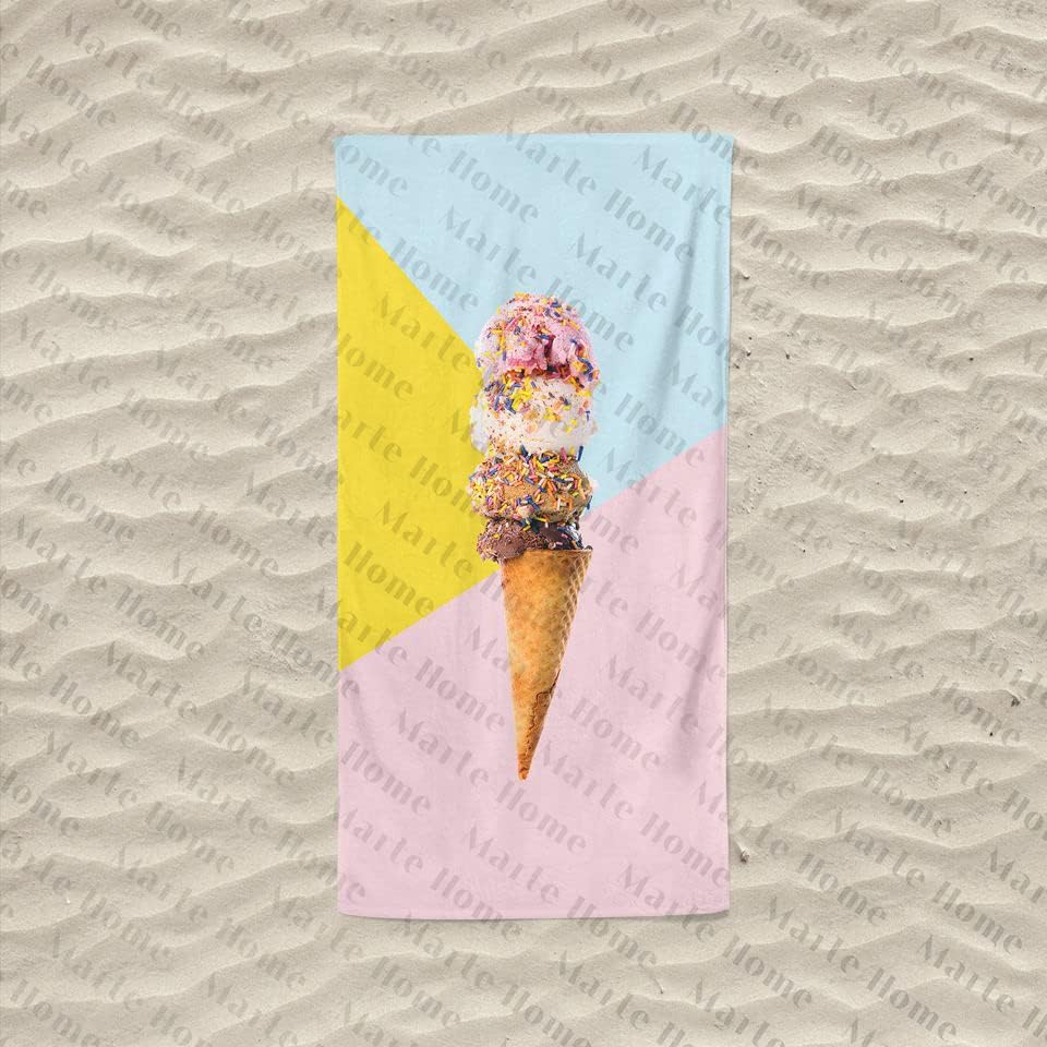 HOME İCE CREAM / DONDURMA - BASKILI PLAJ HAVLUSU