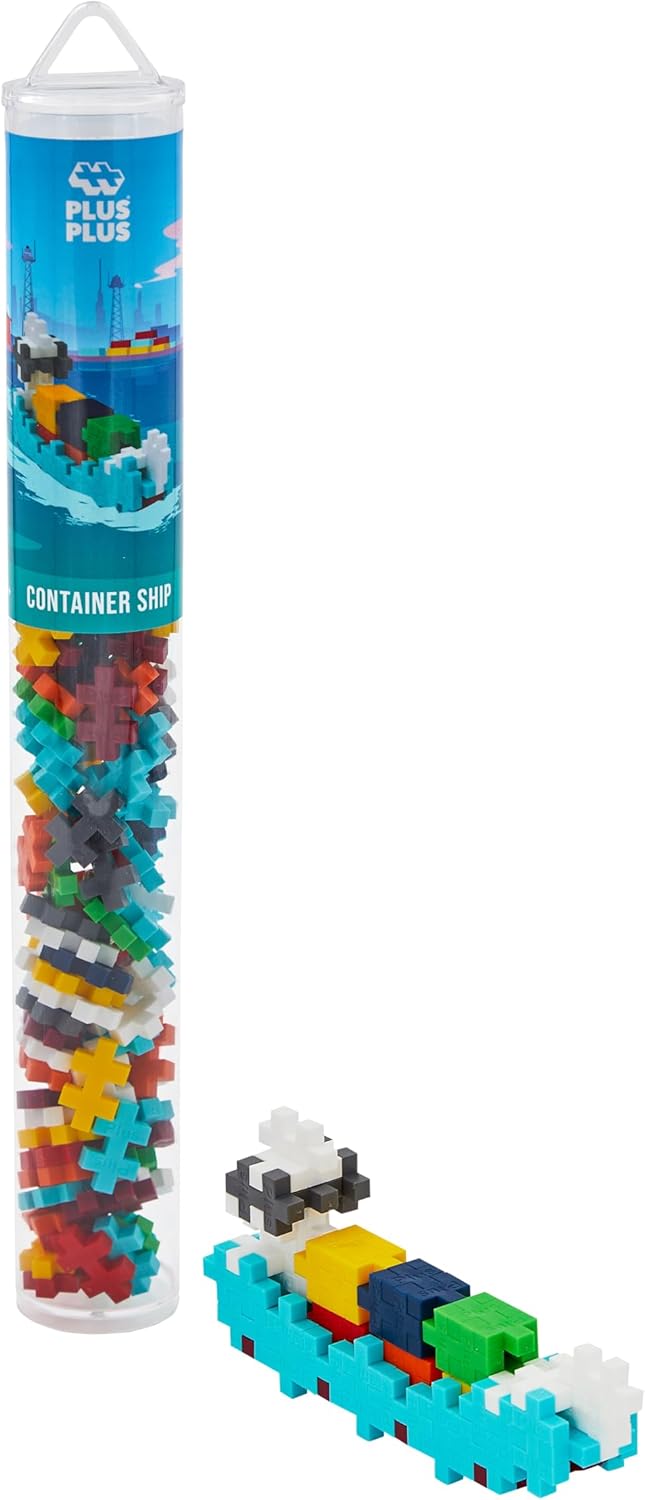 PLUS PLUS CONTAINER SHIP / 100 PCS TUBE