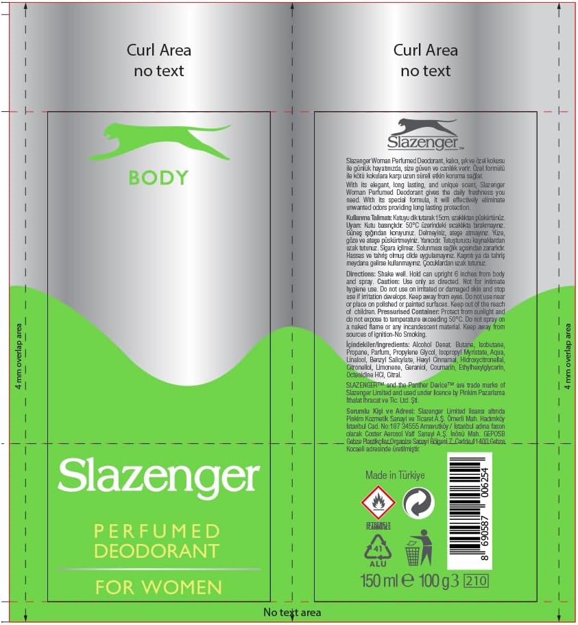 Active Sport Kadın Yeşil Deodorant