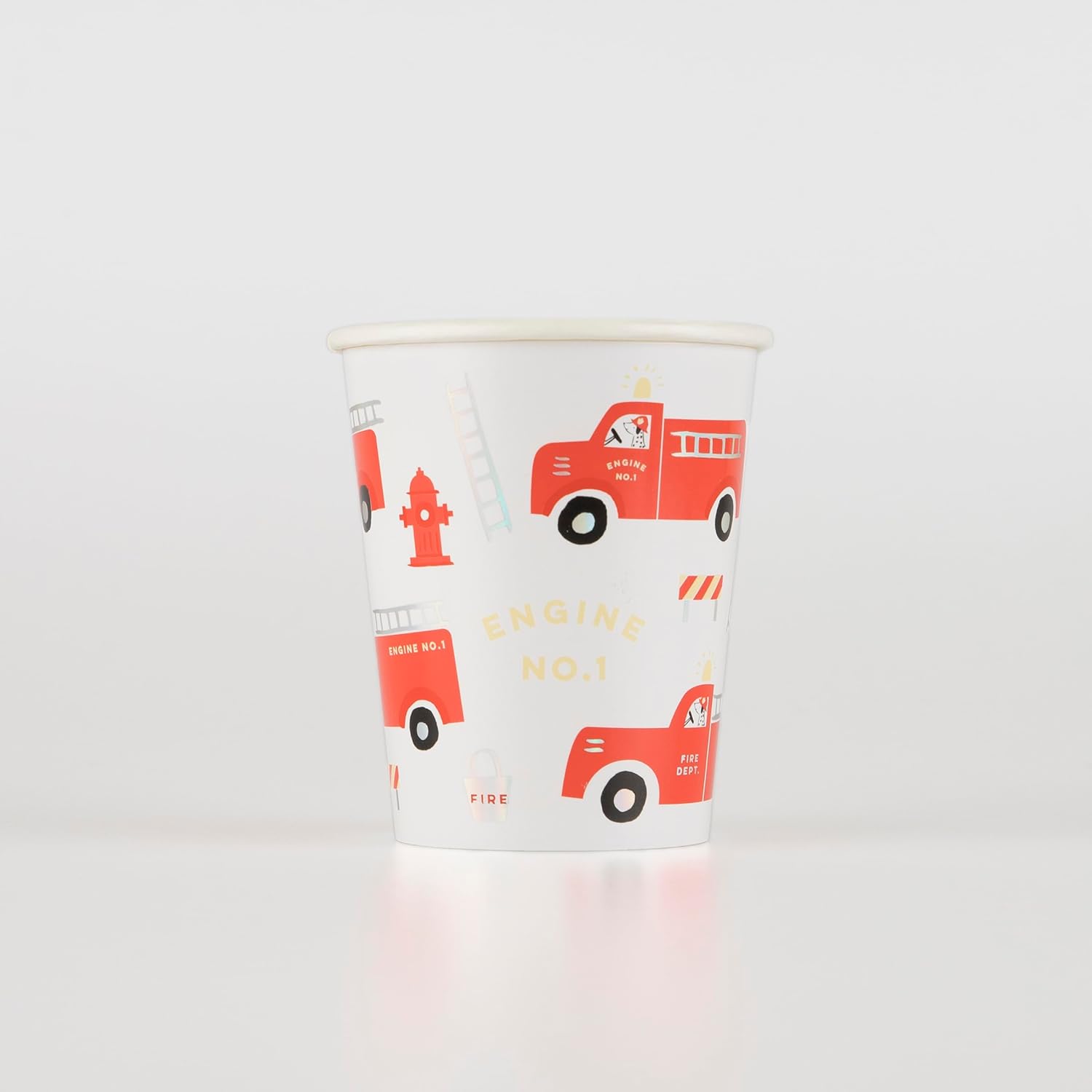 - Fire Truck Cups - İtfaiye Bardaklar - 8'li