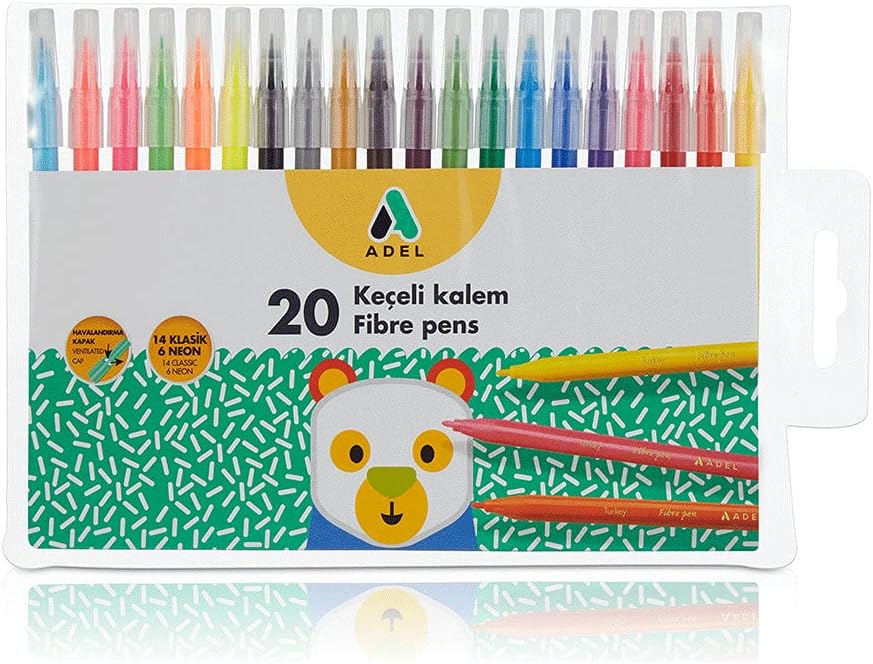 Keçeli Kalem, 20 Renk