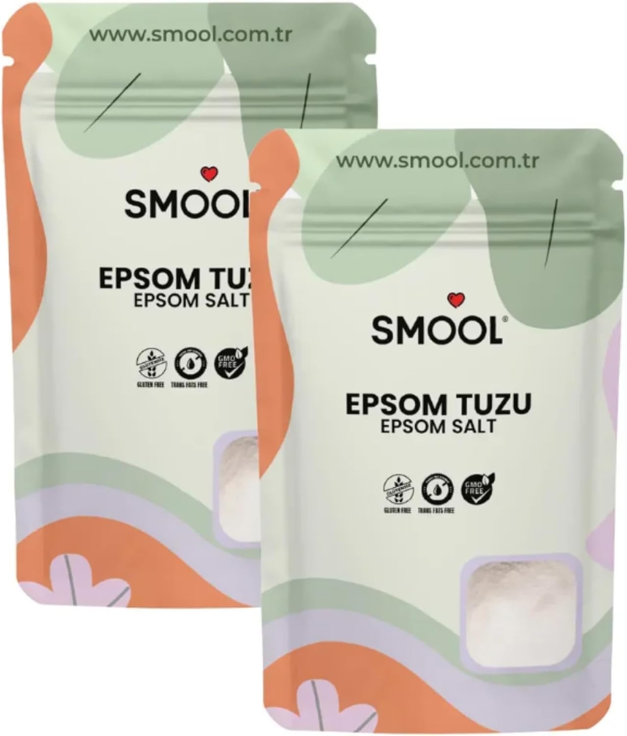 Epsom Tuzu 2'li Set (2x1000 GR) İngiliz Tuzu Katkısız, Banyo Tuzu Ayak Banyosu Peeling 2 Kg