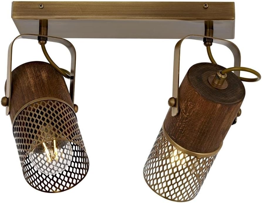 AR-60265-2EY Eskitme Kaplama Modern Avize E27 Metal Ahşap 32x25cm