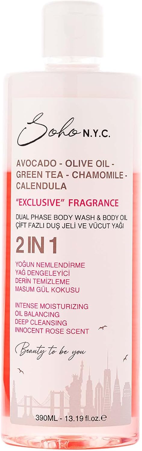 Vegan Çift Fazlı Duş Jeli Ve Yoğun Nemlendiricili Vücut Yağı-Exclusive 390 Ml
