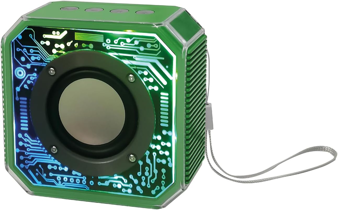 800 Mah Kablosuz 5.2 Ledli Taşınabilir Bluetooth Hoparlör Yeşil BTS-86