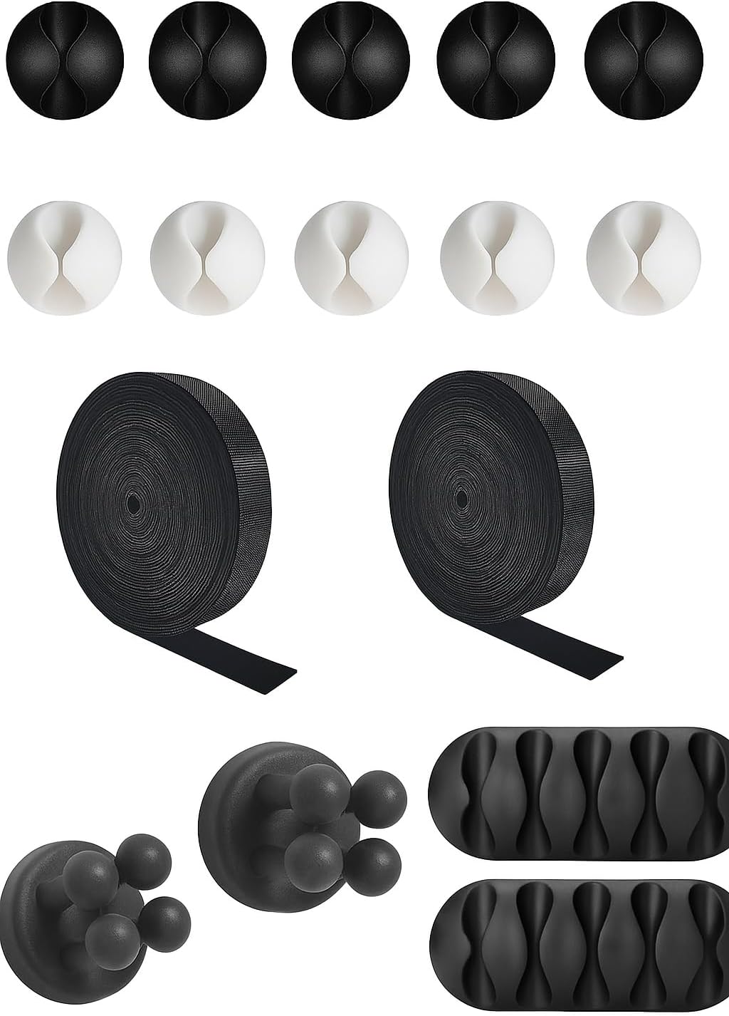 16 Parça Kablo Tutucu Cırt Seti | Yapışkanlı Kablo Klipsi | Masa Üstü Kablo Düzenleyici | Şarj Kablosu, Kulaklık, USB, HDMI, Mouse Kablosu için | Ofis & Ev Kullanımı | Kablo Yönetimi Çözümü