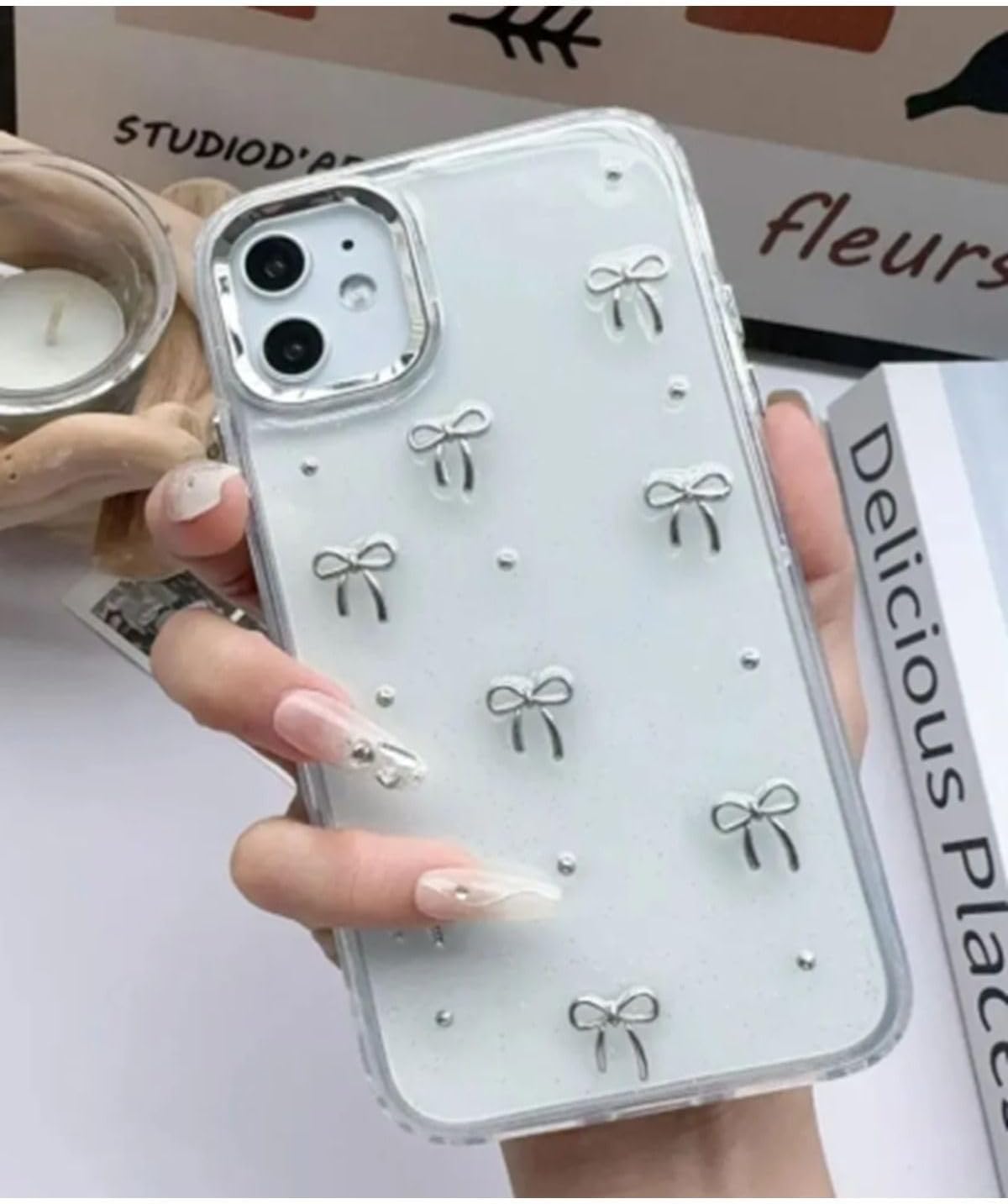 11 Şeffaf Mini Fiyonk Epoksili Oyuncaklı Silikon Kılıf