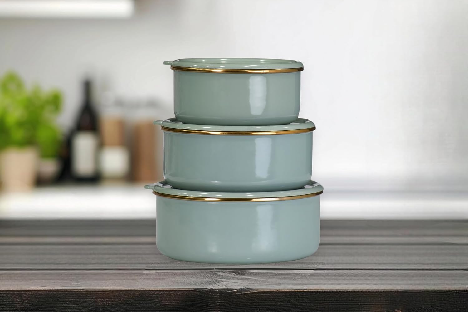 PR Soft Green Üçlü Saklama Seti