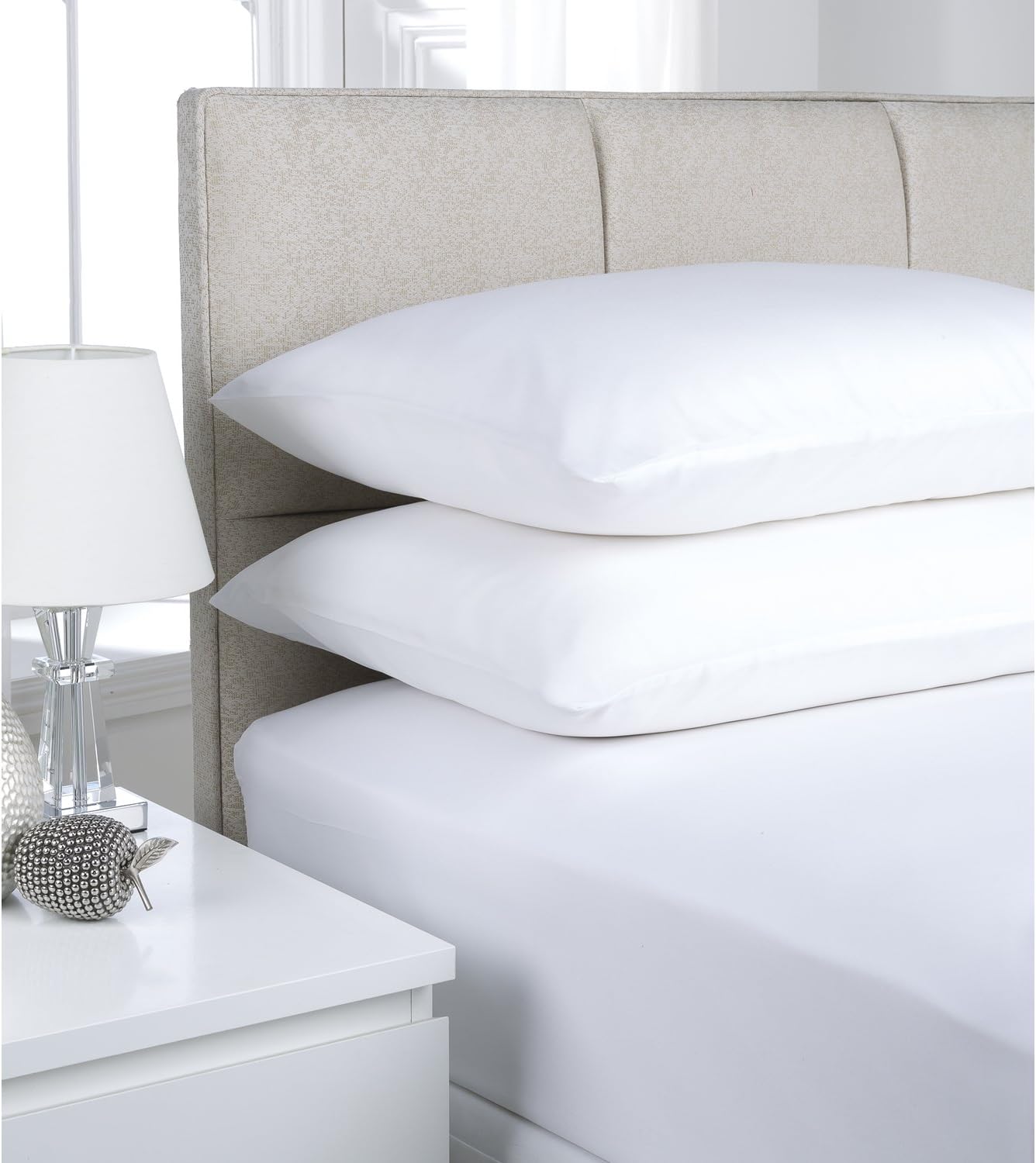 160x200 cm Lastikli Çarşaf Seti - Beyaz AT9554