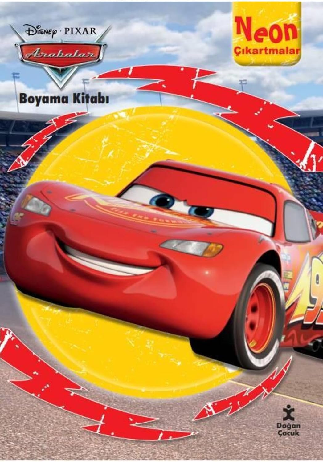 Disney Arabalar Neon Çıkartmalı Boyama Kitabı