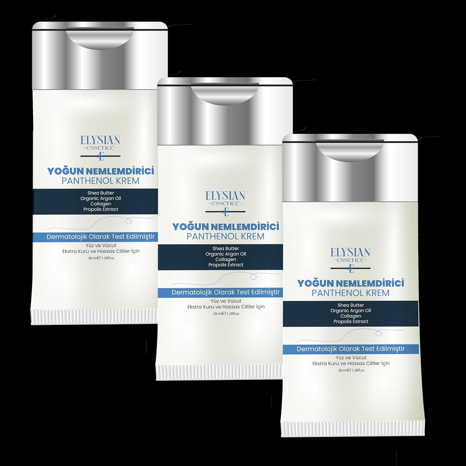 Yoğun Nemlendirici 3'lü Set  Yüz ve Vücut Kremi Cep, Çanta, Küçük Boy | Kuru ve Hassas Ciltlere - Organik Argan Yağı, Shea Butter Yağı Propolis ve  İçerikli