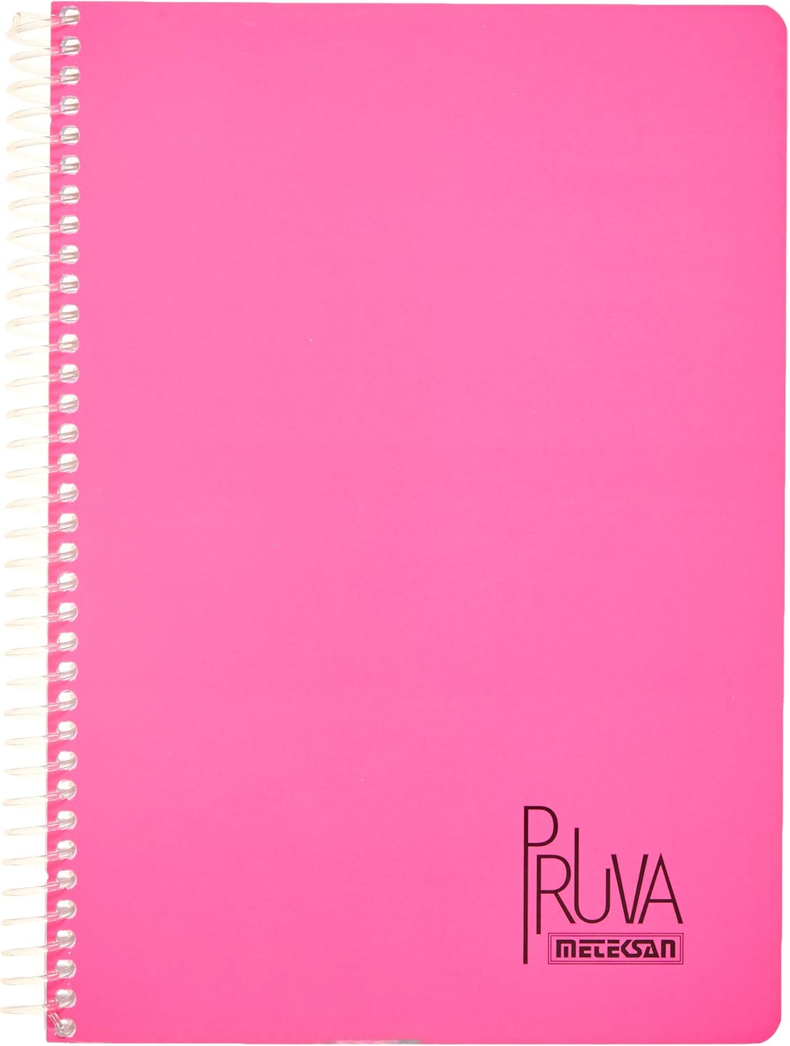 Pruva A4 Pet Spiralli Karton Kapaklı Defter 144 Yaprak - Kareli - Fuşya
