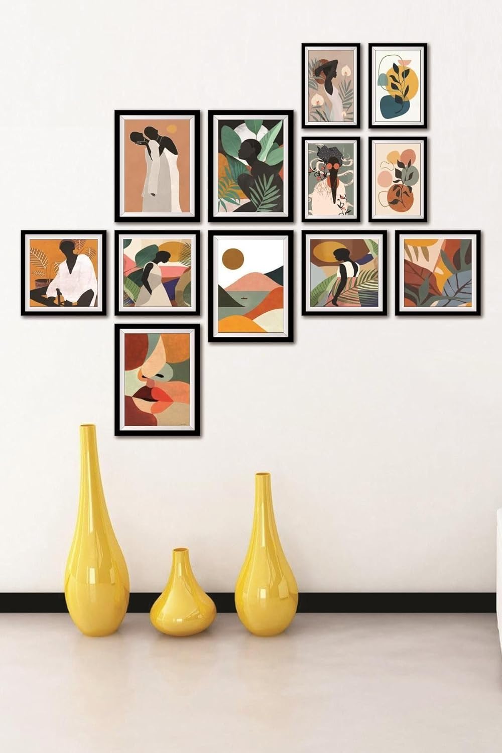 12 Parça Dekoratif Mdf Tablo Seti Çerçeve Görünümlü DEKOLIADKJ061