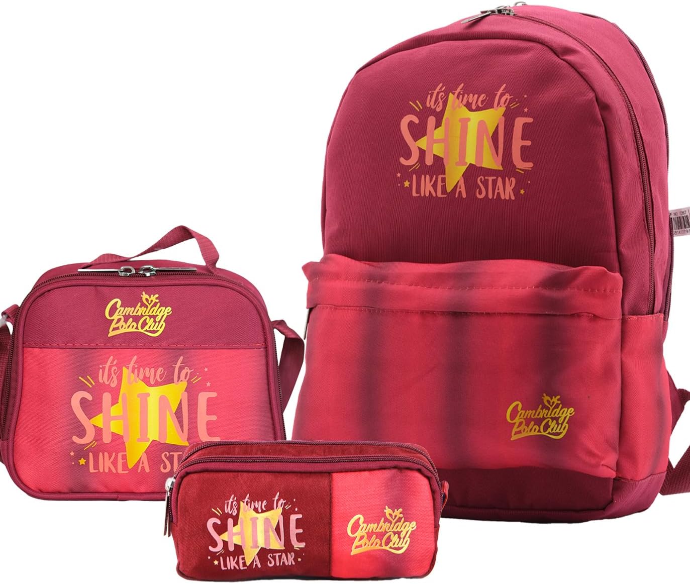 Star Çift Ana Bölmeli Çocuk İlkokul Çanta Set BORDO