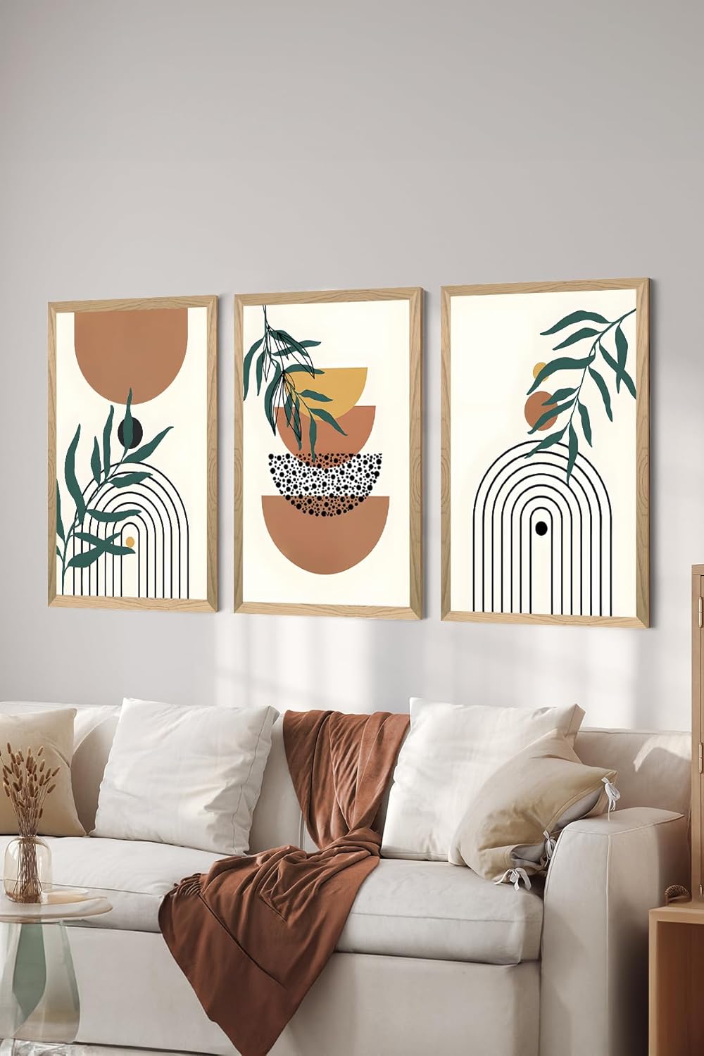 3 Parça Çerçeve Görünümlü Mdf Tablo Seti - ARTSYCLLCT33-3348