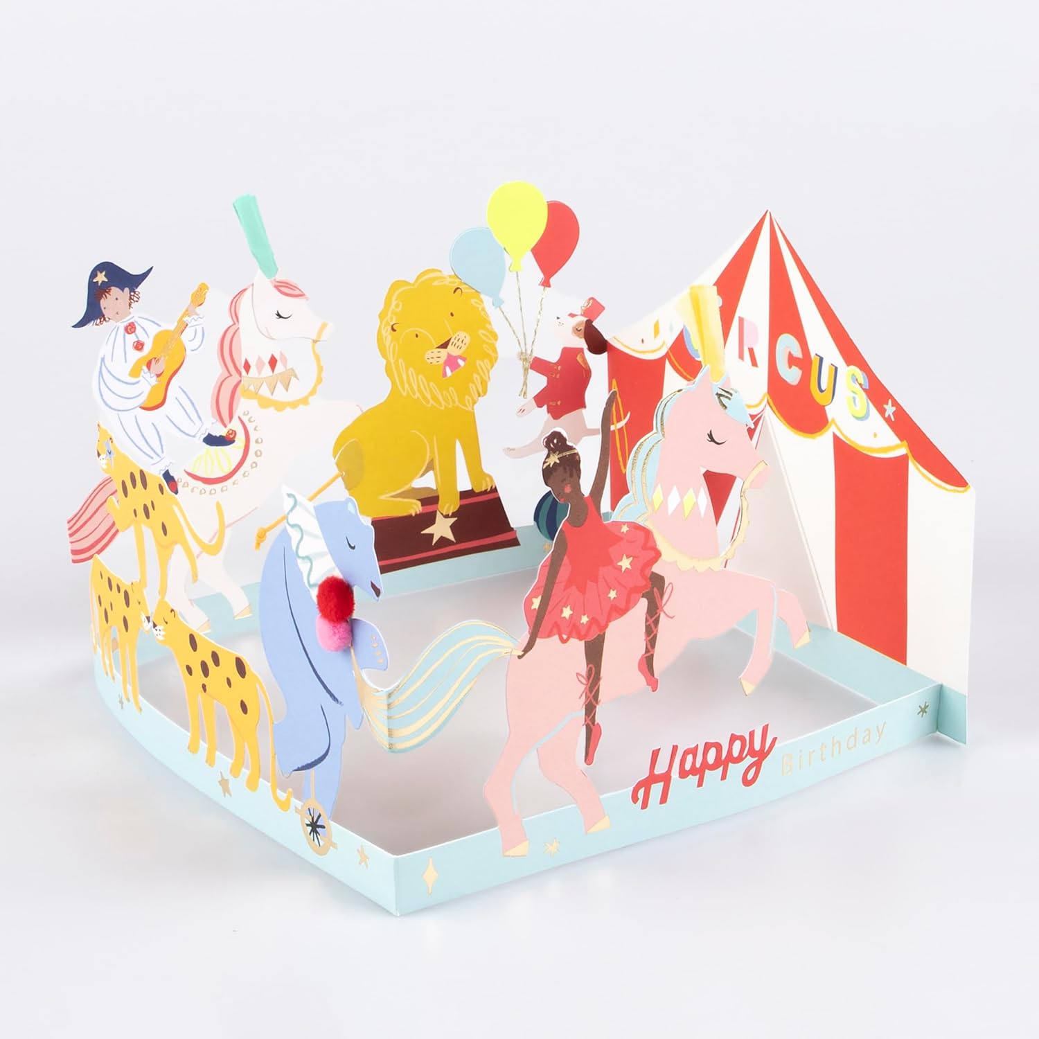 - Circus Concertina Card - Sirk Tebrik Kartı