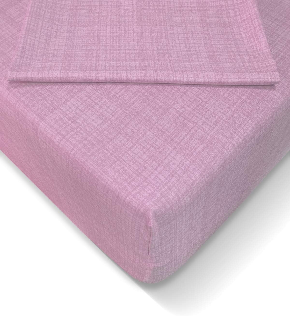 120x200 Cm Lastikli Çarşaf Seti - Pembe AT7607