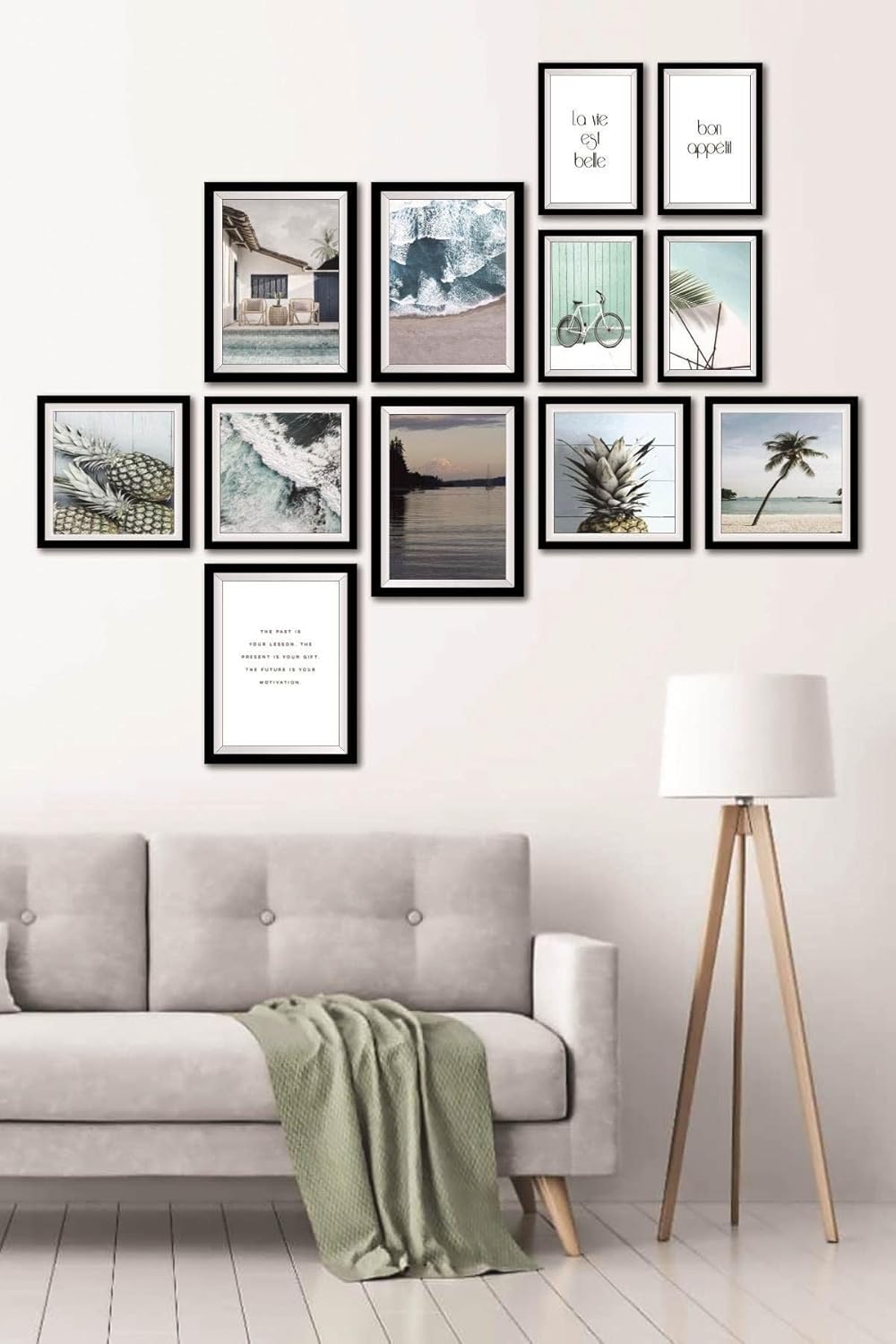 12 Parça Dekoratif Mdf Tablo Seti Çerçeve Görünümlü DEKOLIADKJ049