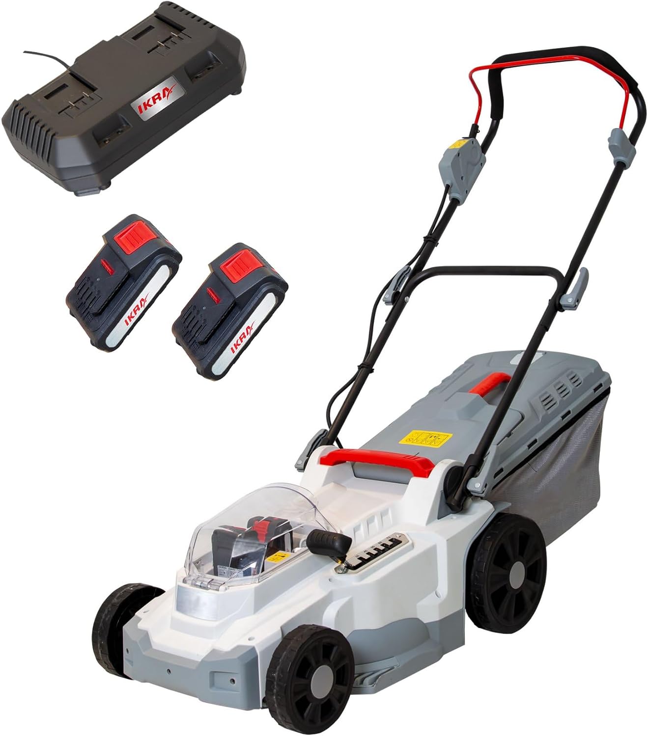 IKRA 77010300 Icm 2/2037/Sf8A110Jw, Akülü Çim Biçme Makinesi, 40V, 2.0 Ah, 37 Cm, Iş Genişliği, 40 Dk. Çalişma Süresi, Toplama Sepeti Hacmi 40 Lt