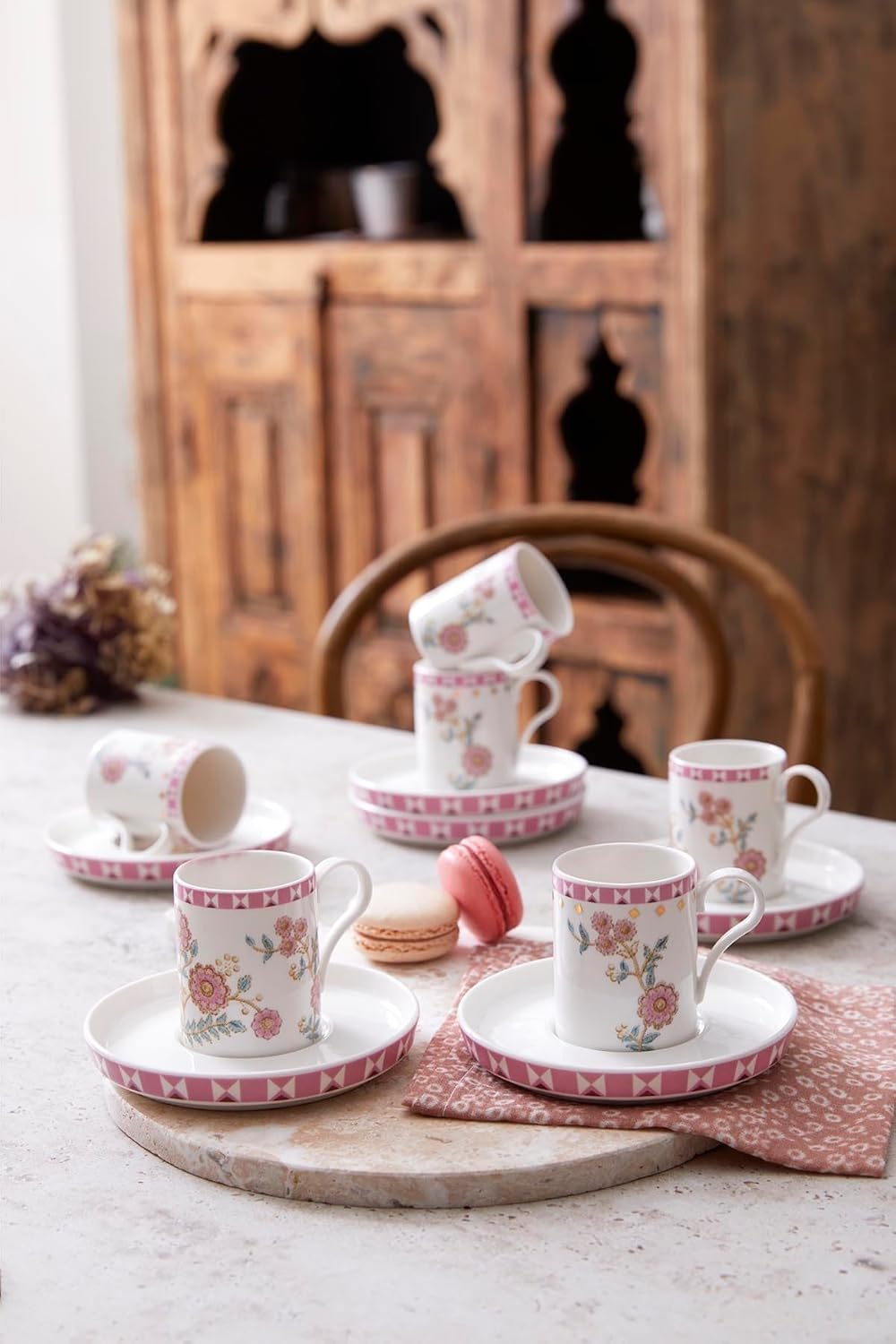 Porselen Desire 12 Parça 6 Kişilik Kahve Takımı Chirpy