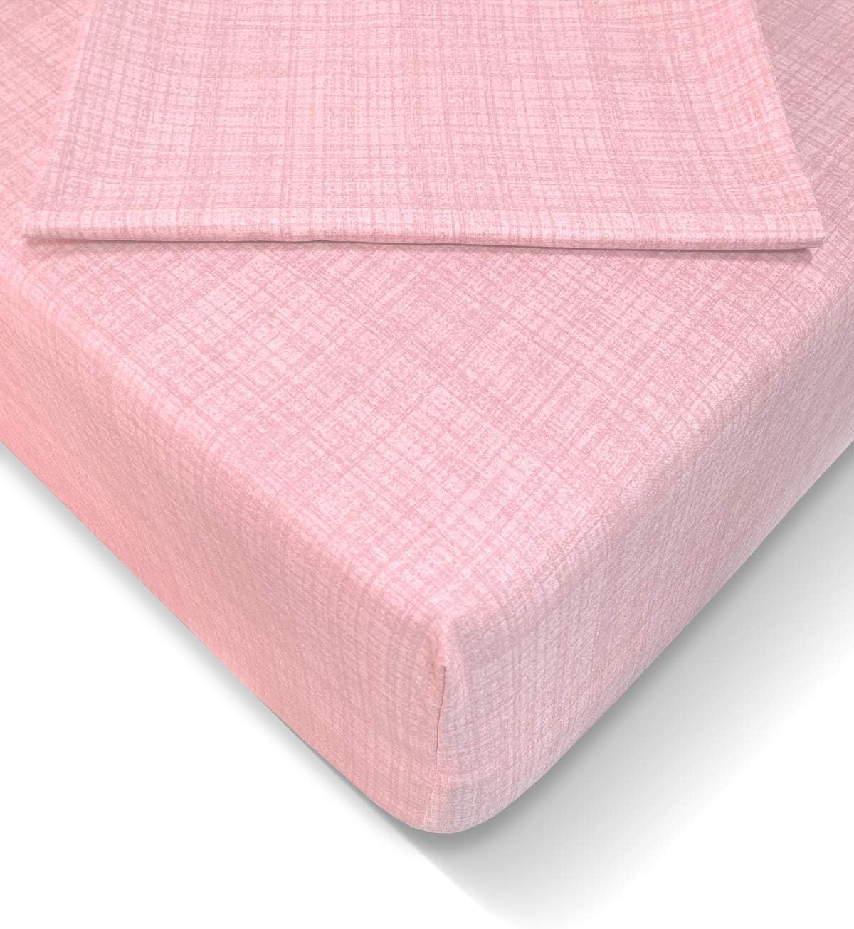 120x200 Cm Lastikli Çarşaf Seti - Toz Pembe AT7605