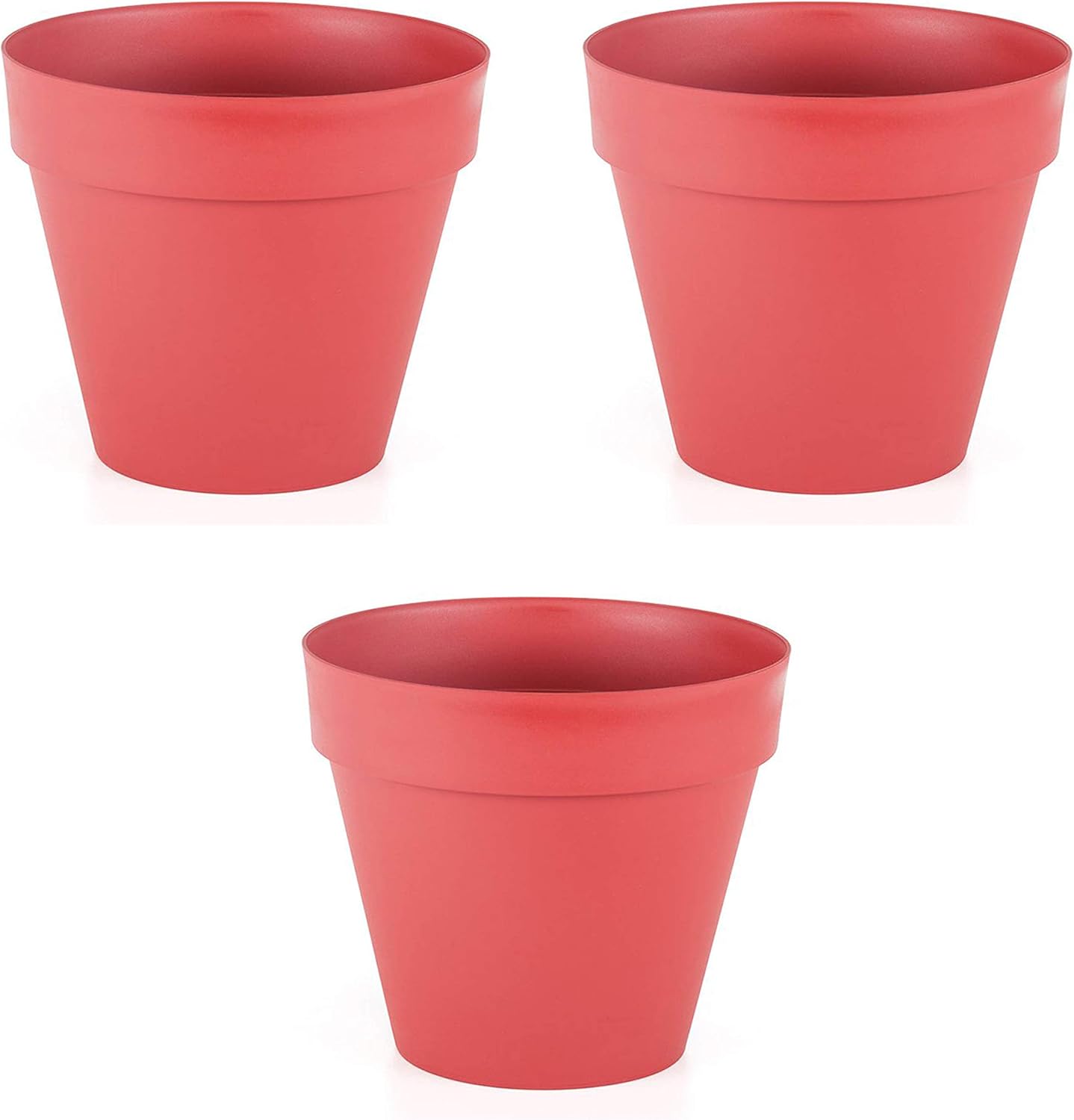 Dekoratif Yalı Saksı (kırmızı) 3 Adet