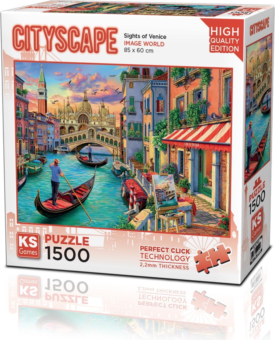 22029 Sights Of Venice 1500 Parça Puzzle -KS Puzzle