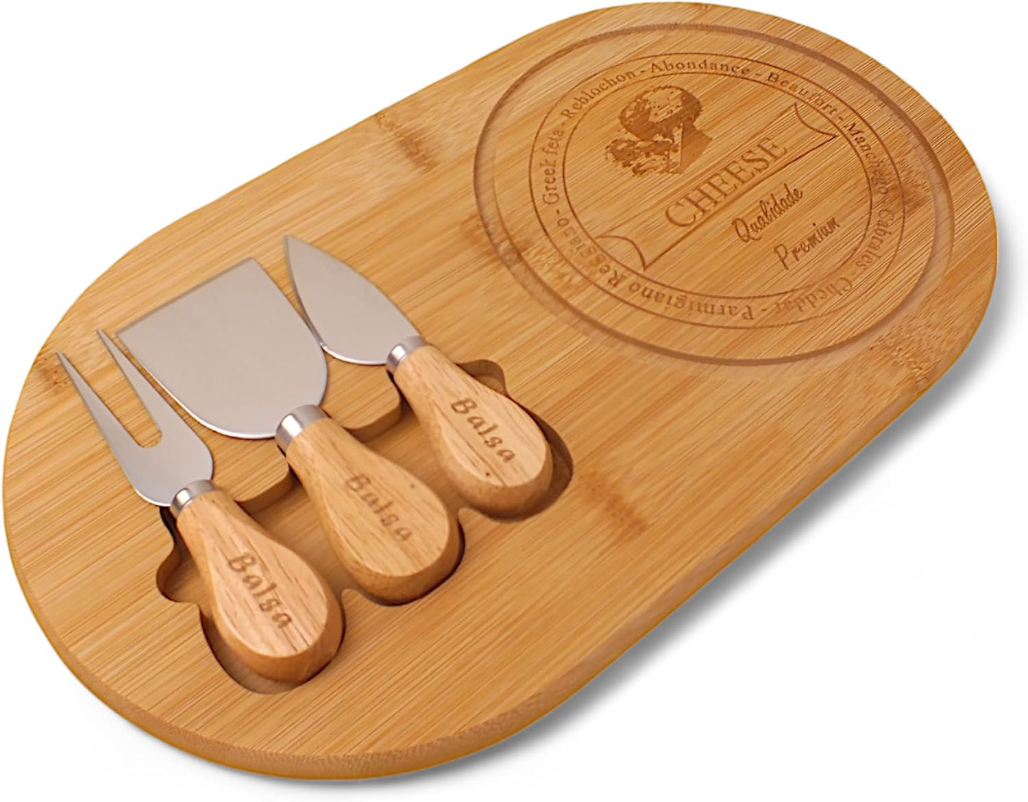 Bambu Peynir Sunum Tabağı, Meyve Yiyecek Tahta Sunum Tabağı 4 Parça | Doğal ve Şık Bambu Peynir Sunum Tabağı - Lezzetli Atıştırmalıklarınızı Şık Bir Şekilde Sunun!